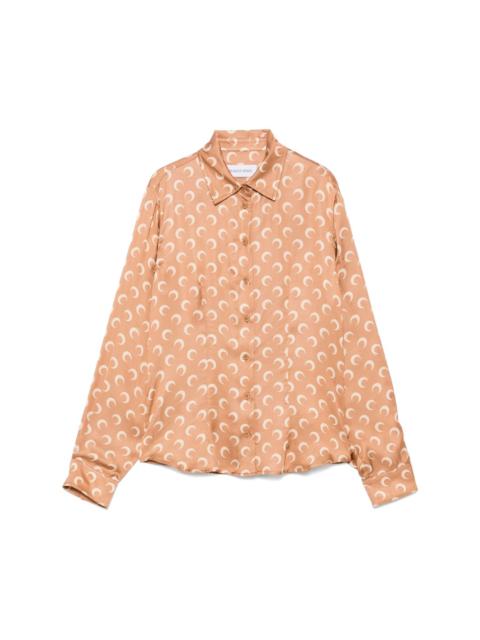 Marine Serre Crescent Moon-printed shirt