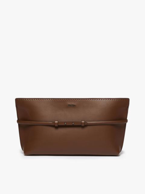 Max Mara ARCHETIPO5 Leather Archetipo clutch with wristband