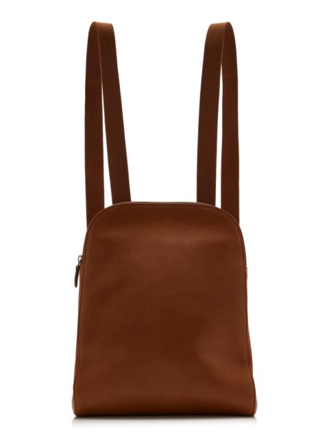 The Row Harper Leather Backback orange