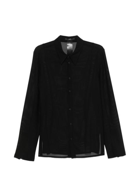 SAPIO sheer button-up shirt