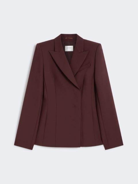 Sportmax Slim-fit gabardine jacket - WINE-COLOURED
