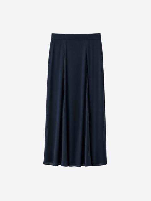 The Frankie Shop Provence Fluid A-Line Midi Skirt - Navy