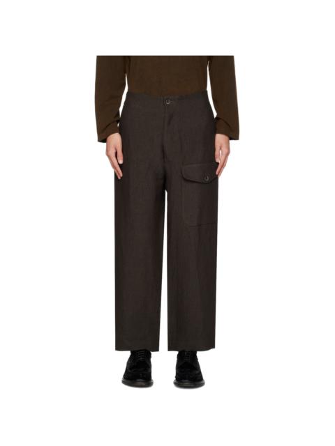 UMA WANG Brown Paxton Trousers