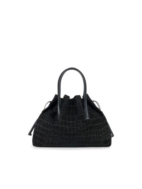 ELISABETTA FRANCHI crocodile print bowling tote bag