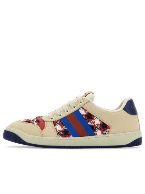 GUCCI (WMNS) Gucci Screener Low-Top Sneakers 'Beige Navy Red' 577684-FACBJ-9075
