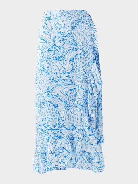 MELISSA ODABASH Danni Pineapple Wrap Skirt