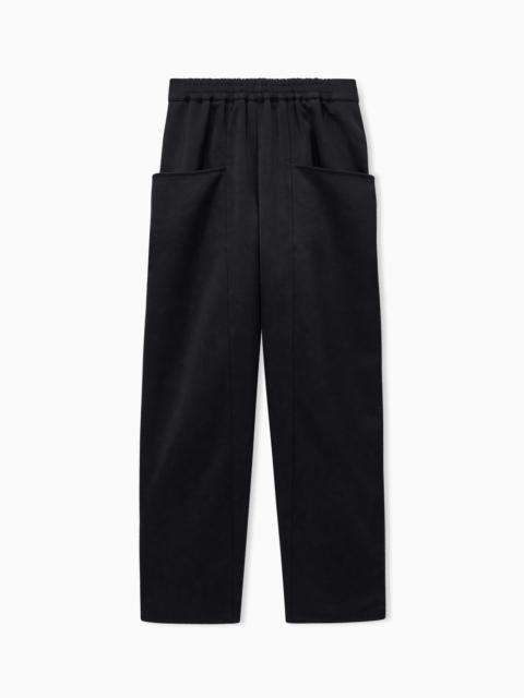 GIORGIO ARMANI TROUSERS TECHNO DUCHESSE OVERSIZED FIT WITH FRONT POCKETS