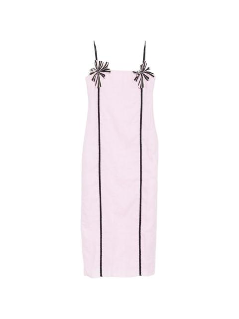 CALA de la CRUZ Sloane flower-applique midi dress