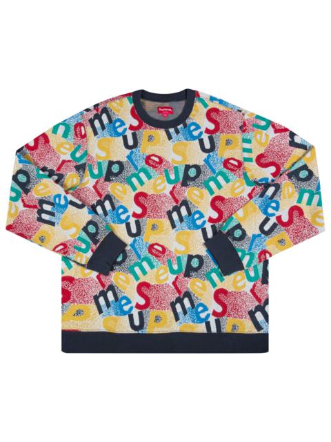 Supreme Scatter Text Crewneck 'Navy'