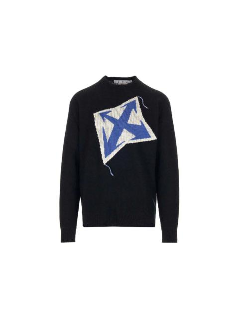 Off-White OFF-WHITE Thund ARR Chunky Knit Crewneck Black Peacock