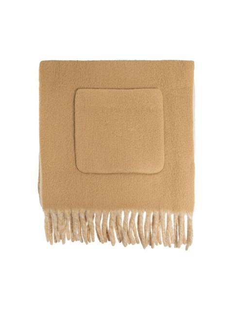 Burberry pocket-detail fringed scarf