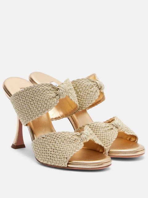AQUAZZURA Smile raffia-effect mules