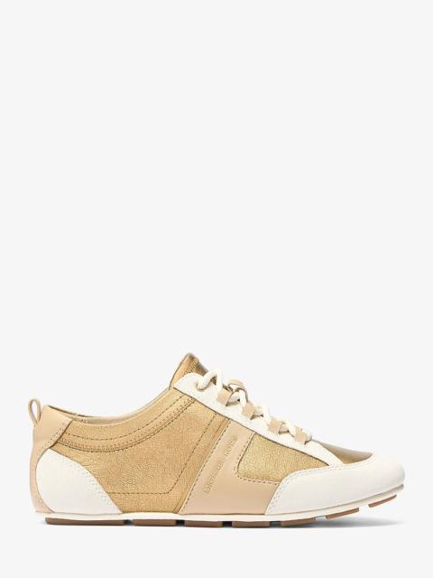 MICHAEL KORS Keely Color-Block Metallic Leather Trainer