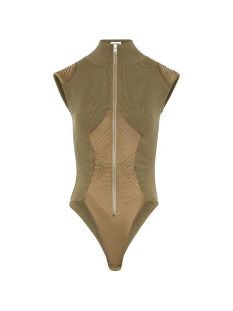 Jean Paul Gaultier ribbed zipped bodysuit