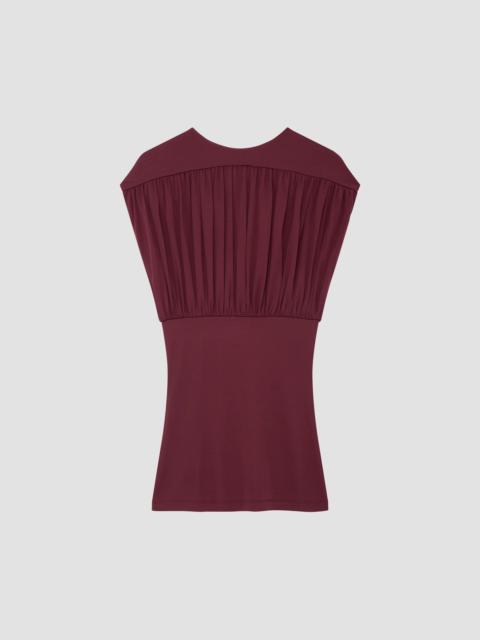 ANINE BING Women's Fran Pleated Jersey Top - Burgundy