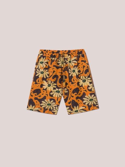 Nanushka DOXXI - Cotton-linen floral shorts - Orange