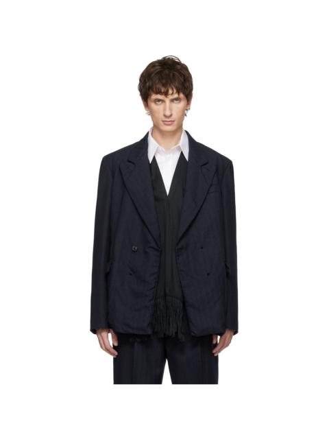 Maison Margiela Navy Striped Blazer
