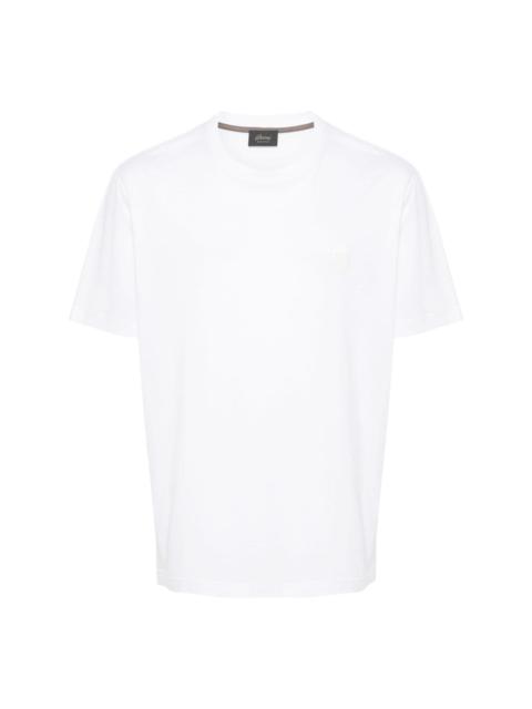 Brioni embroidered-logo cotton T-shirt