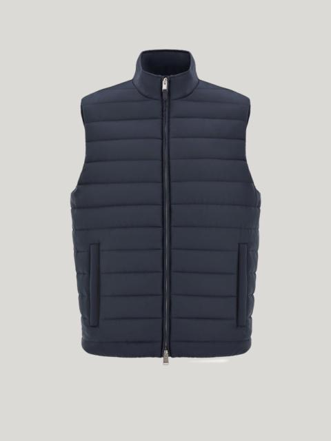 Canali BLUE TECHNICAL FABRIC REGULAR-FIT VEST