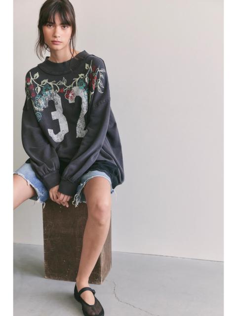 FREE PEOPLE We The Free Palm Spring Turtleneck Graphic Pullover