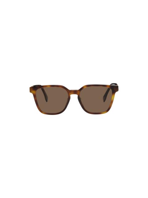 FENDI Tortoiseshell Diagonal Sunglasses