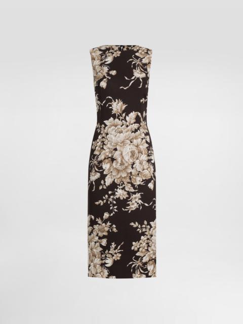 Dolce & Gabbana Rose-print charmeuse dress