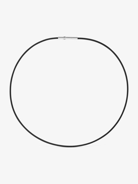 TOUS Mesh Tube black IP steel Necklace 2 mm