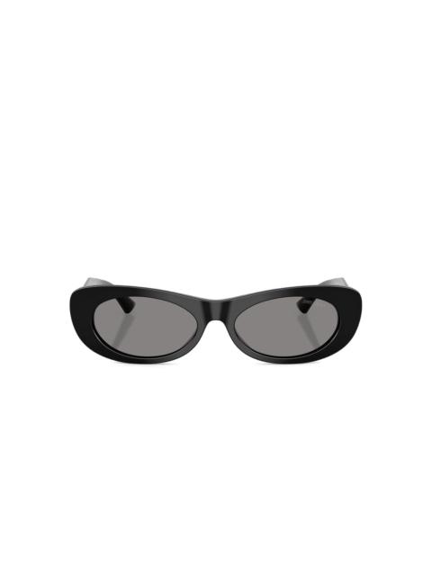 JIMMY CHOO oval-frame logo-detail sunglasses