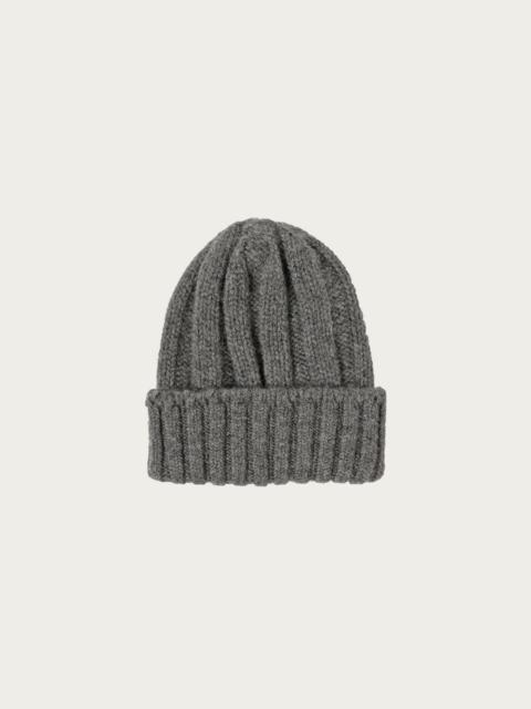 Cashmere Rib Watch Cap - Charcoal