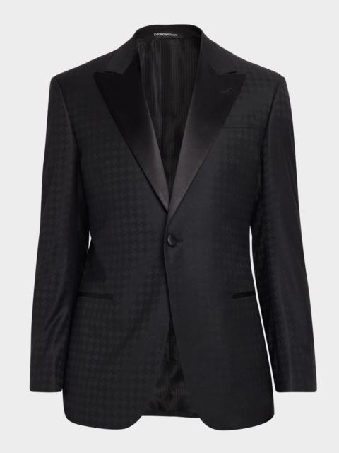EMPORIO ARMANI Men's Houndstooth Wool G Line Evening Jacket