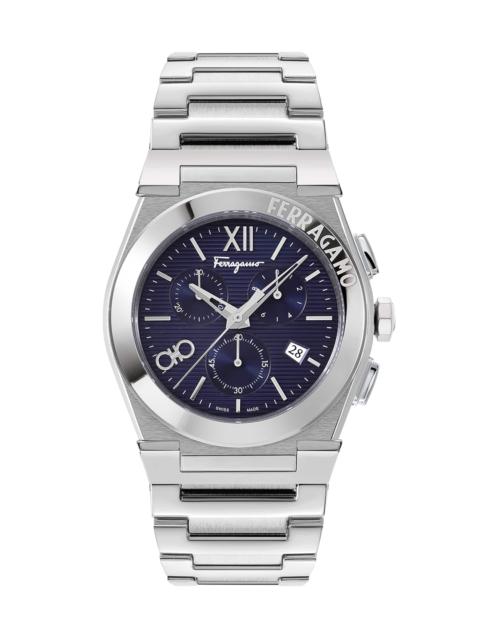 Men's Vega Chrono Stainless Steel Bracelet Watch, 42mm