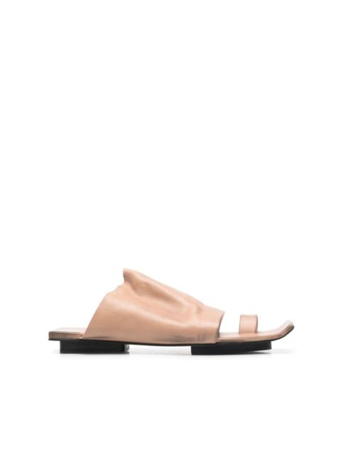 open-toe leather sandals