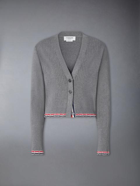Thom Browne POINTELLE RIB STITCH CARDIGAN