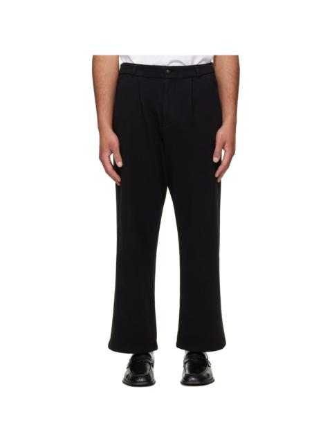LES TIEN Black French Terry Suit Trousers
