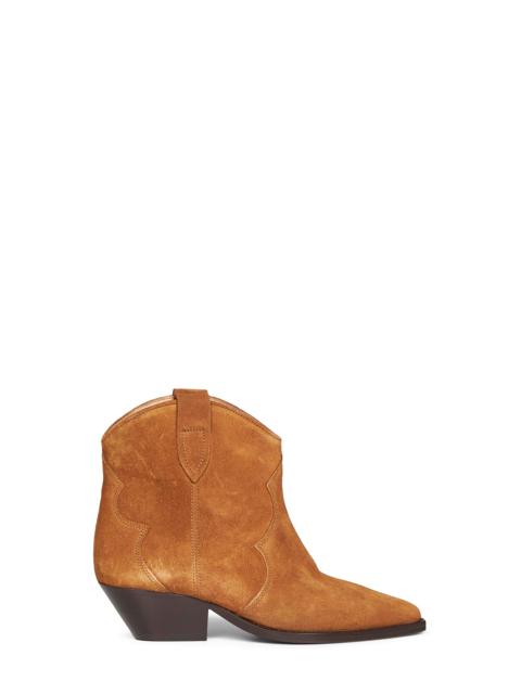 Isabel Marant Cognac suede Dewina western ankle boots