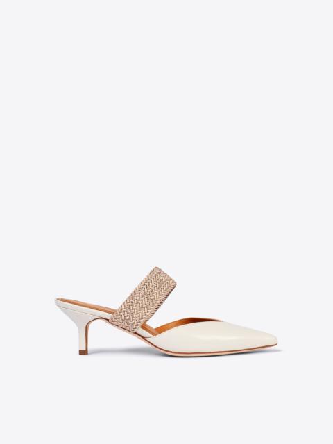 MALONE SOULIERS Maisie 45 White Leather Mules