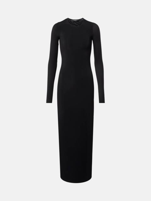 WARDROBE.NYC Semi-sheer jersey midi dress