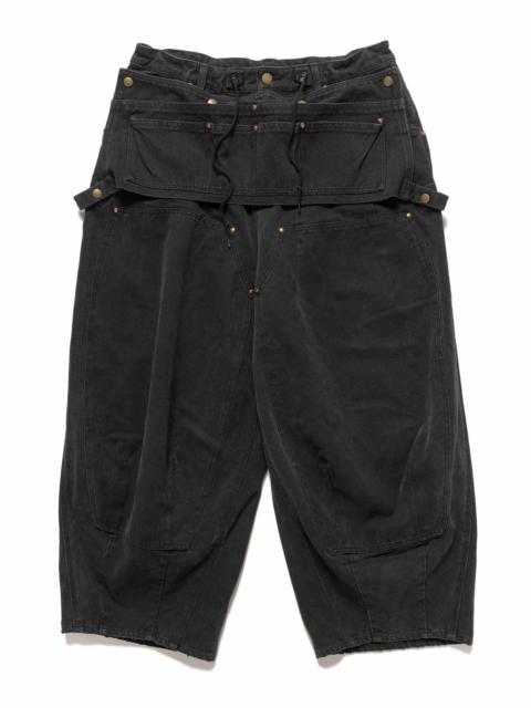 NEEDLES H.D. Pant - Apron / 16oz Cotton Canvas Black