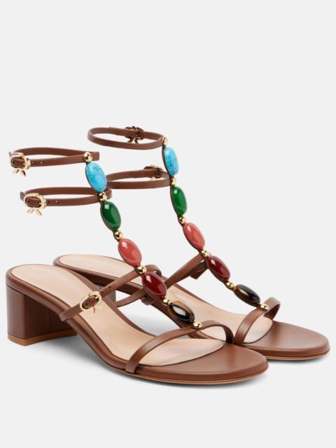 Gianvito Rossi Shanti 45 leather sandals