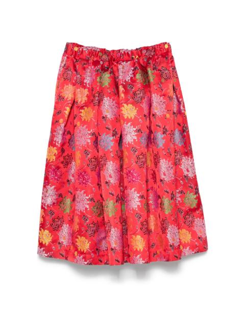 Comme Des Garçons floral-jacquard midi skirt