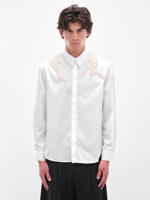 Simone Rocha White Embellished Hare Classic Shirt