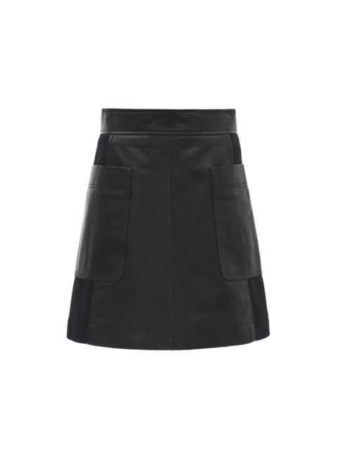 See by Chloé LEATHER MINI SKIRT