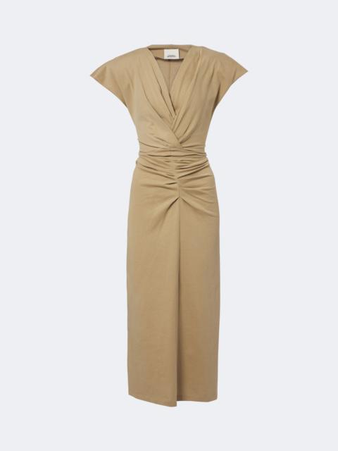 Isabel Marant Nadra gathered cotton jersey midi dress