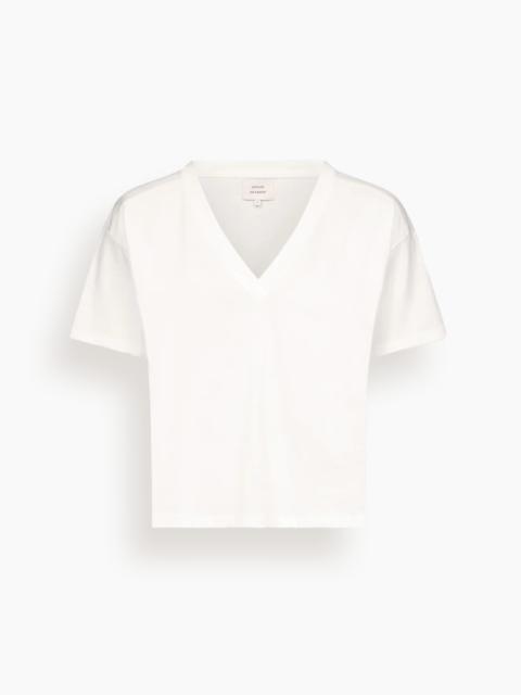 Loulou de Saison Faaa V Neck T-Shirt in White
