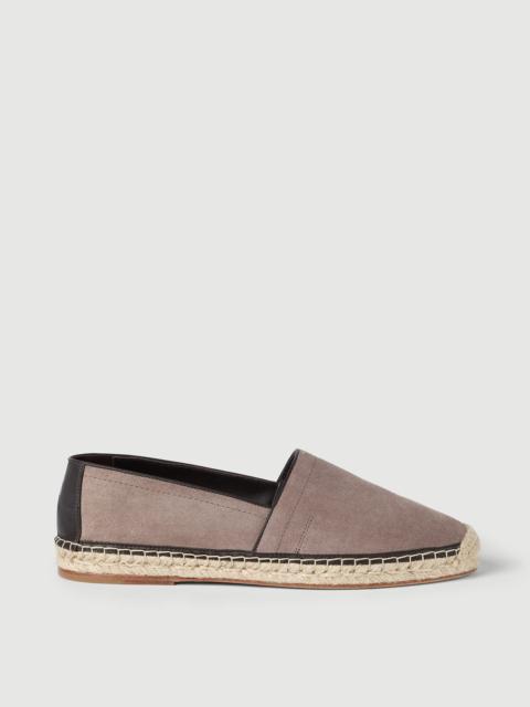 Brunello Cucinelli Washed suede espadrilles with piping