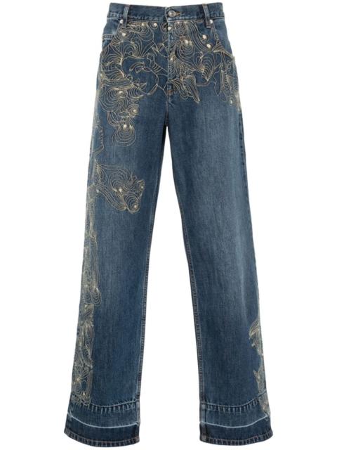 Isabel Marant Juro embroidered-motif jeans