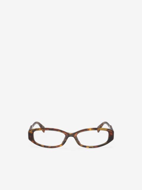 Miu Miu tortoiseshell-effect oval-frame glasses