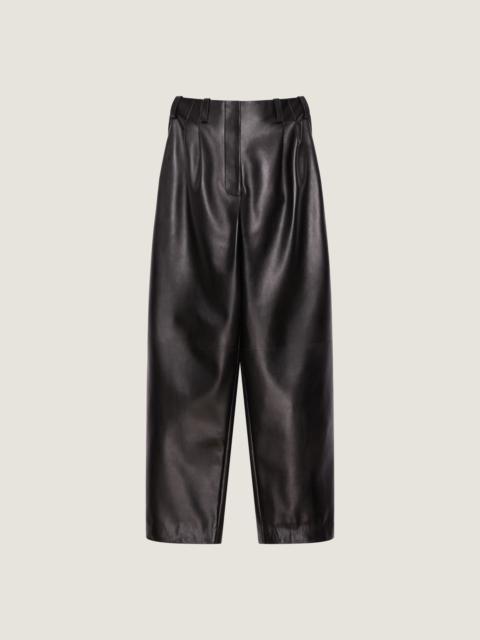 Givenchy DOUBLE PLEAT PANTS IN LEATHER