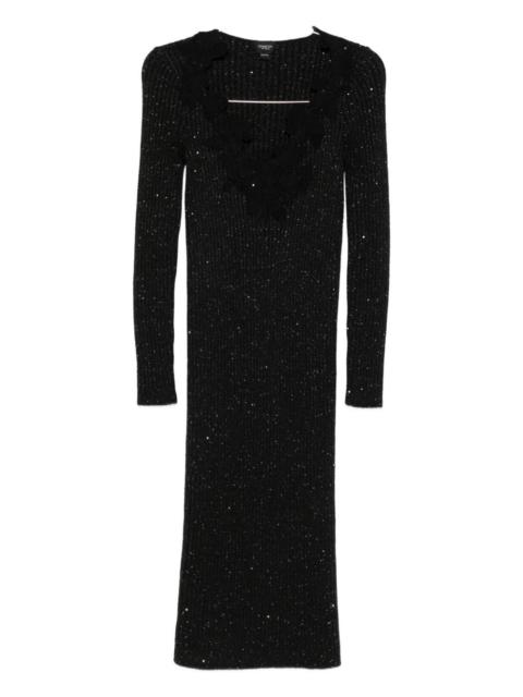 GIAMBATTISTA VALLI embellished ribbed-knit dress