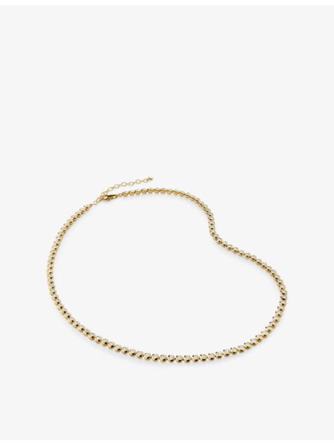 MONICA VINADER Diamond Essential Tennis 18ct yellow gold-plated vermeil sterling-silver and 0.59ct lab-grown diamon